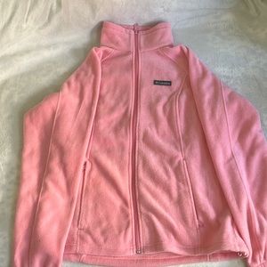 Columbia Pink Fleece Jacket Large